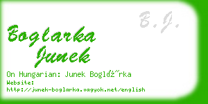 boglarka junek business card